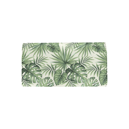 Palm Leaf Pattern Print Design A02 Women's Trifold Wallet