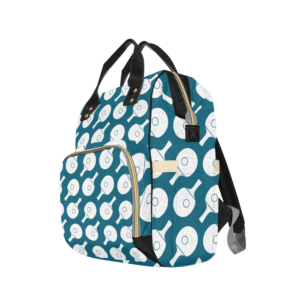 Ping Pong Pattern Print Design A02 Diaper Bag Backpack
