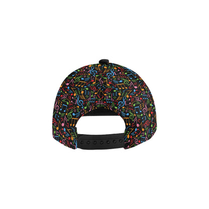 Music Note Colorful Themed Print Snapback Cap