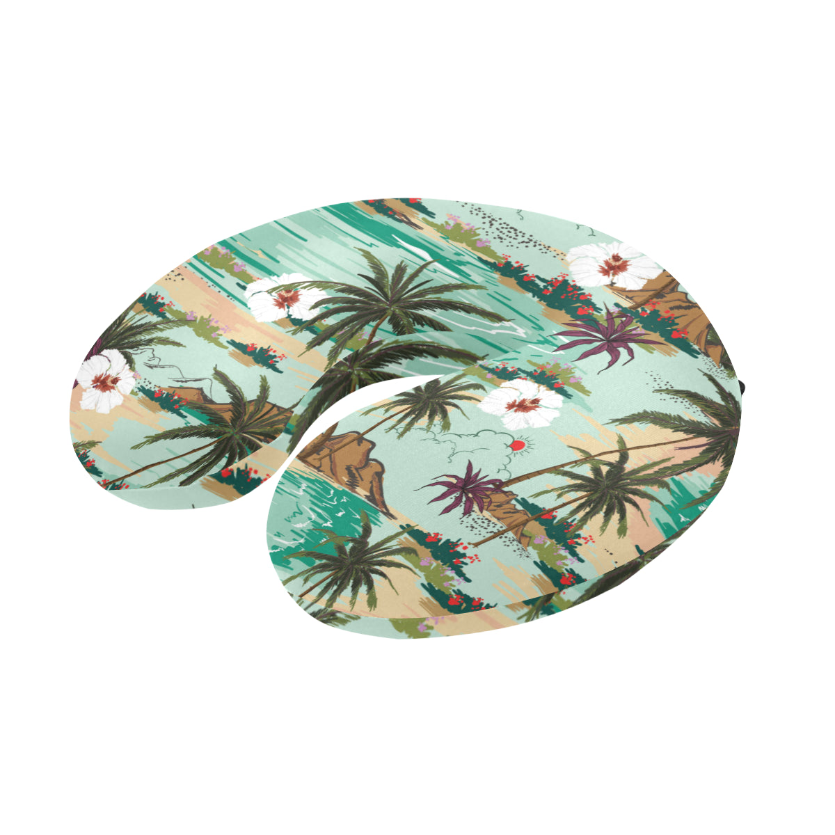 Pacific island Pattern Print Design A03 U-Shaped Travel Neck Pillow