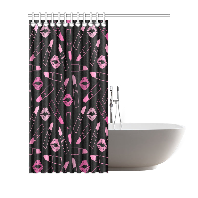 Lipstick Pink Pattern Print Design 01 Shower Curtain