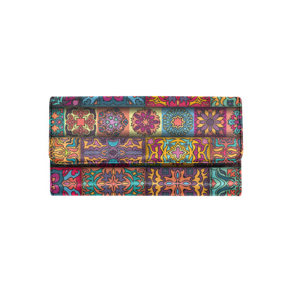 Mandala Style Design Print Women's Trifold Wallet