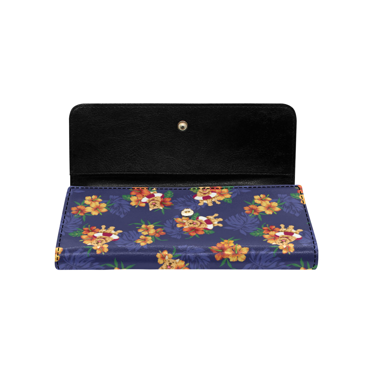 Hawaiian Themed Pattern Print Design H02 Women's Trifold Wallet