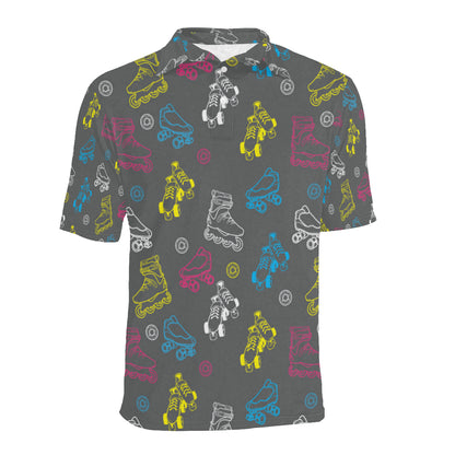 Roller skate Pattern Print Design A02 Men Polo Shirt