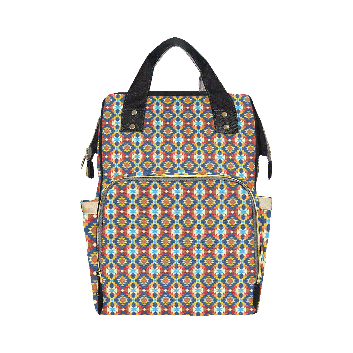 Aztec Pattern Print Design 01 Diaper Bag Backpack