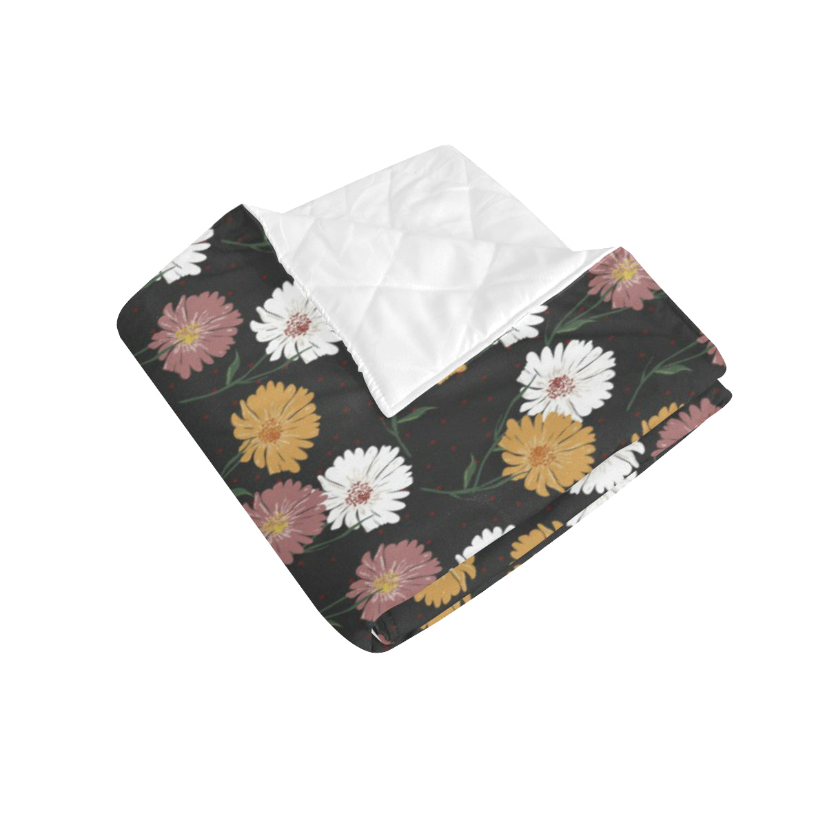 Daisy Pattern Print Design DS04 Premium Quilt