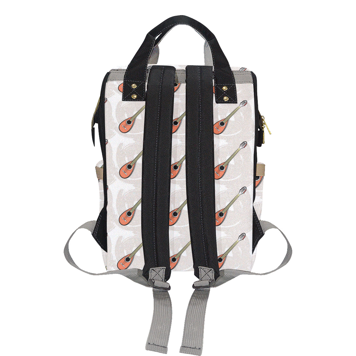 Mandolin Pattern Print Design 03 Diaper Bag Backpack