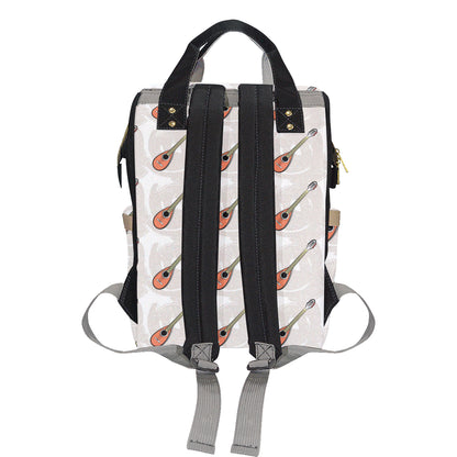 Mandolin Pattern Print Design 03 Diaper Bag Backpack