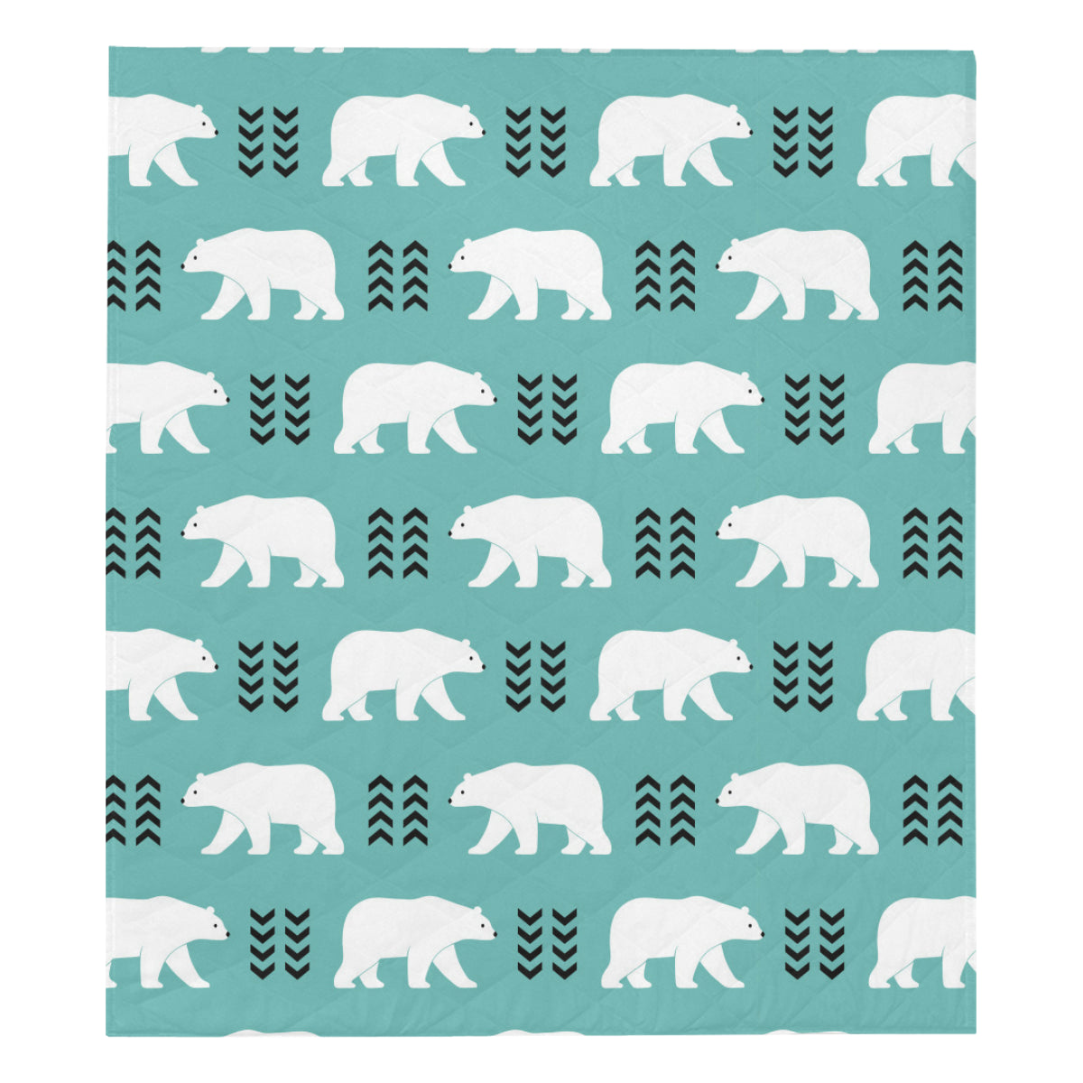 Polar Bear Pattern Print Design A05 Premium Quilt