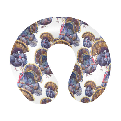Turkey Pattern Print Design 01 U-Shaped Travel Neck Pillow