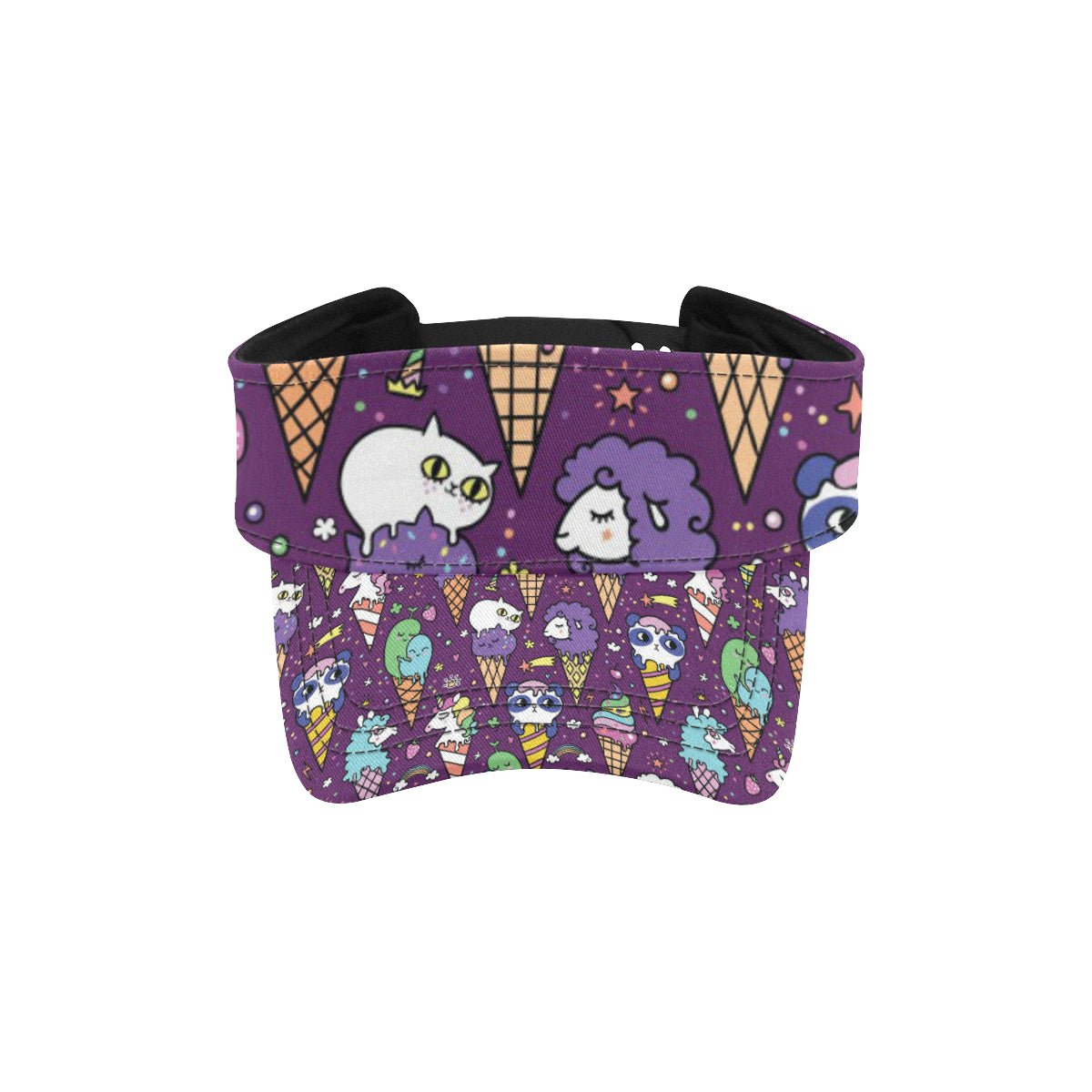 Ice Cream Pattern Print Design IC07 Unisex Sun Visor