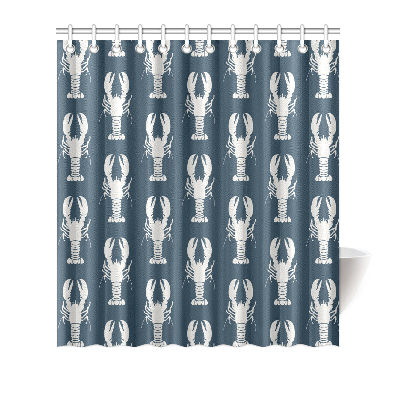 Lobster Pattern Print Design 02 Shower Curtain