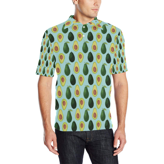 Avocado Pattern Print Design 04 Men Polo Shirt