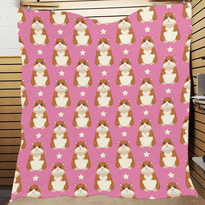 Hamster Cute Pattern Print Design 02 Premium Quilt