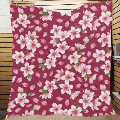 Cherry Blossom Pattern Print Design CB06 Premium Quilt