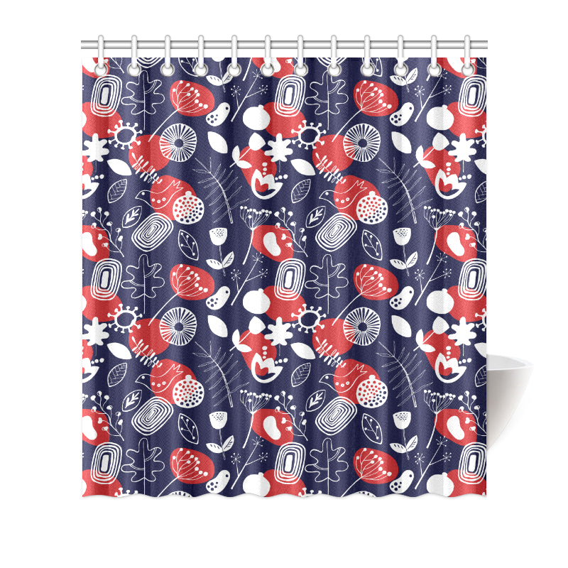 Nordic Pattern Print Design A02 Shower Curtain