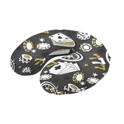 Casino Pattern Print Design 05 U-Shaped Travel Neck Pillow