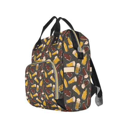Beer Pattern Print Design 03 Diaper Bag Backpack