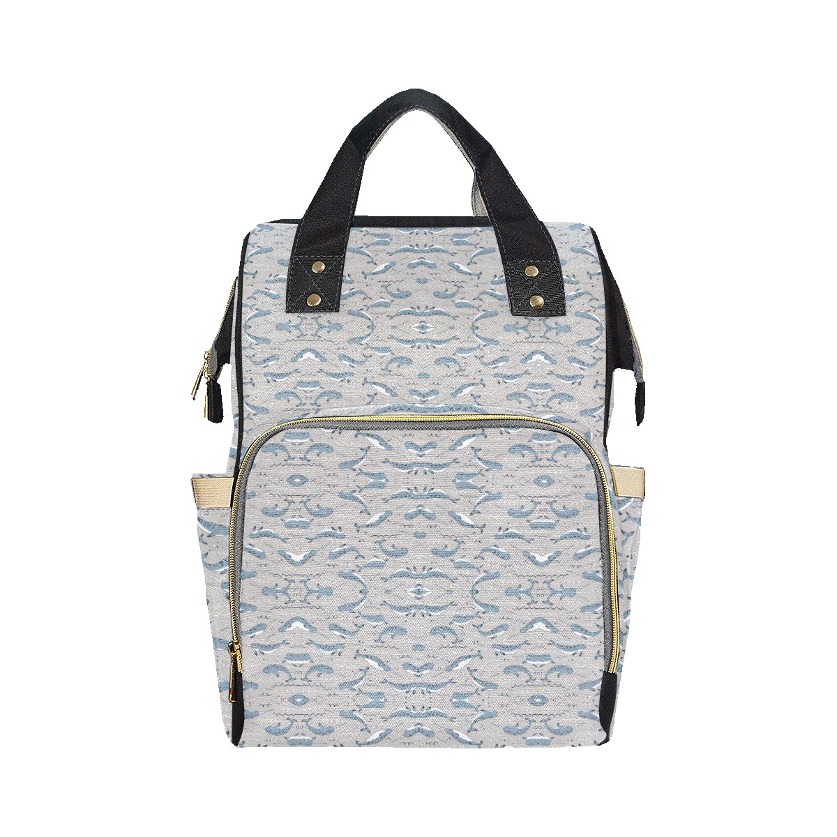 Narwhal Pattern Print Diaper Bag Backpack