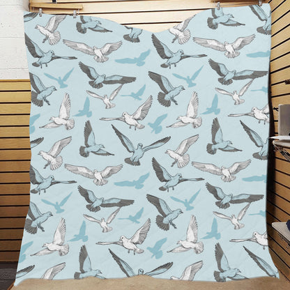 Pigeon Pattern Print Design 03 Premium Quilt