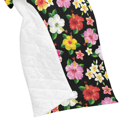 Hibiscus Pattern Print Design HB025 Premium Quilt