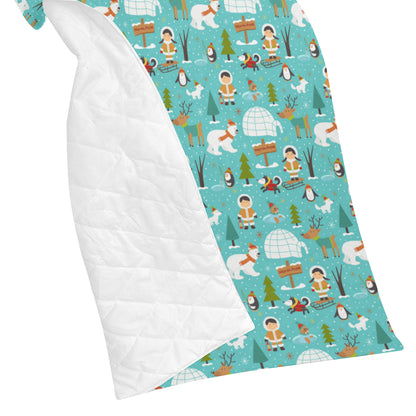 Eskimo Pattern Print Design 01 Premium Quilt