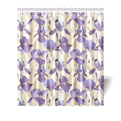 Iris Pattern Print Design IR02 Shower Curtain