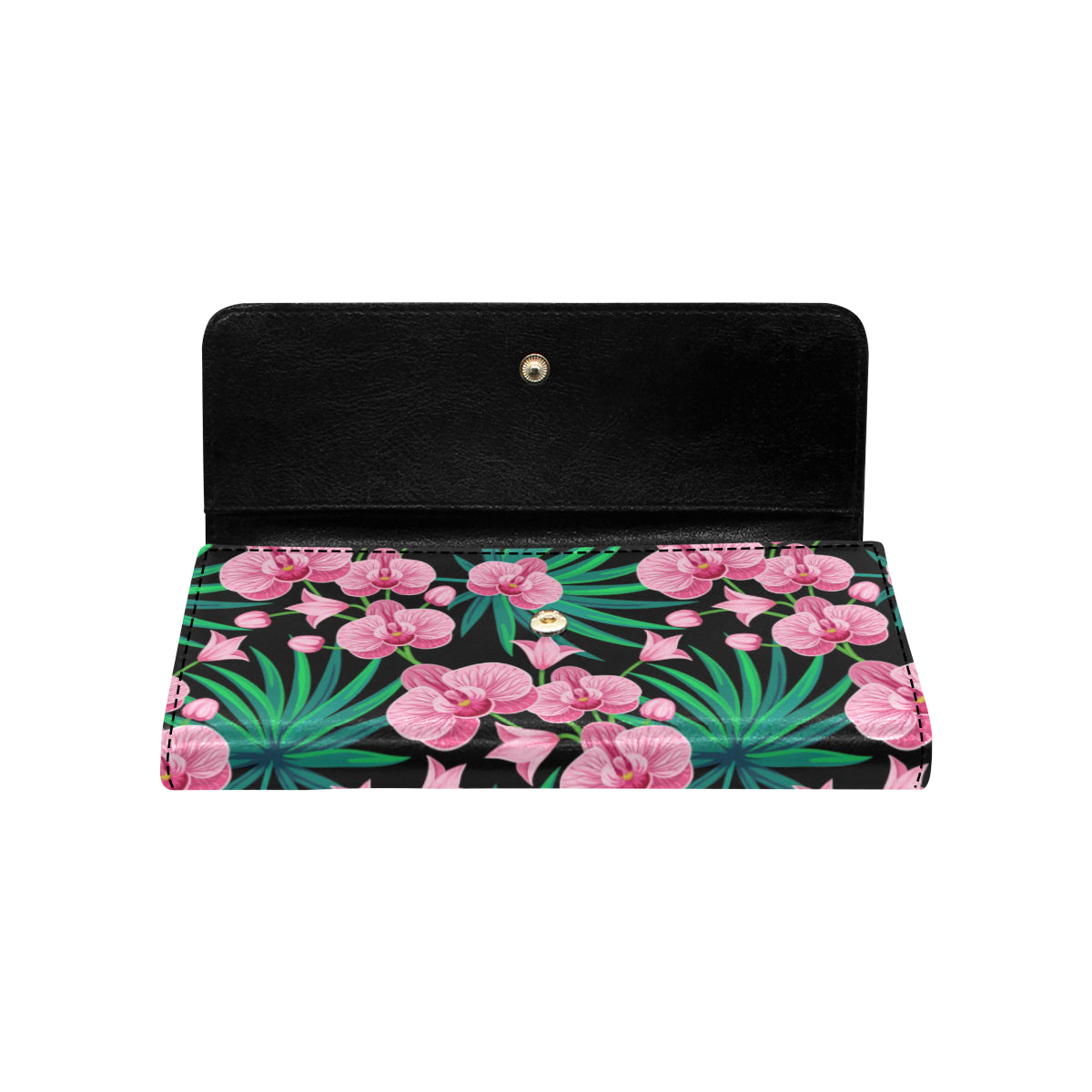 Orchid Pink Pattern Print Design OR06 Women's Trifold Wallet