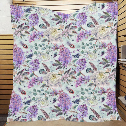 Lilac Pattern Print Design LI06 Premium Quilt