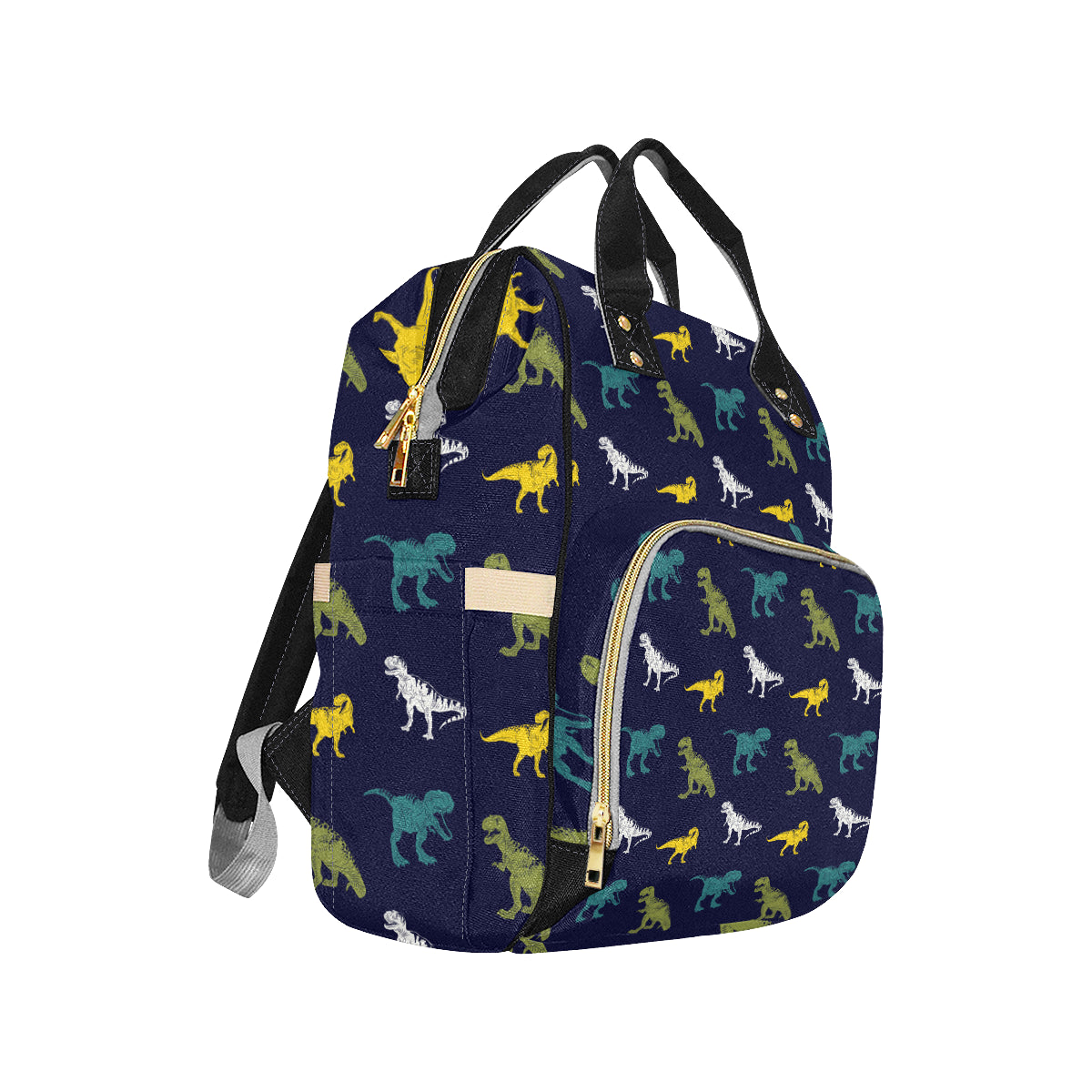 T Rex Pattern Print Design A07 Diaper Bag Backpack