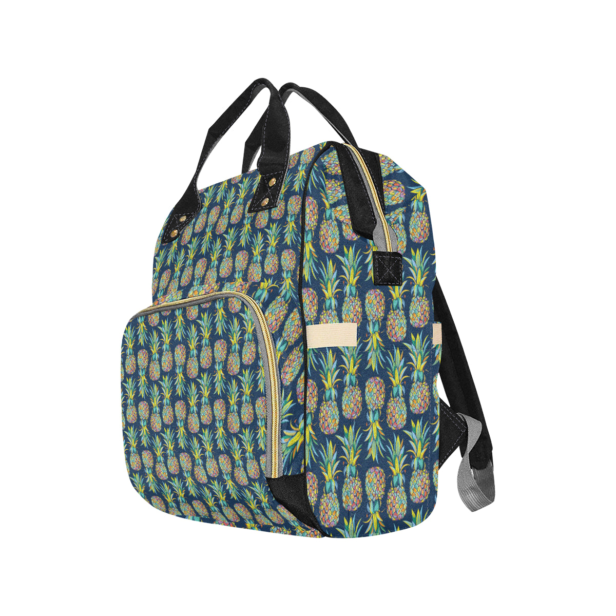 Pineapple Color Art Diaper Bag Backpack