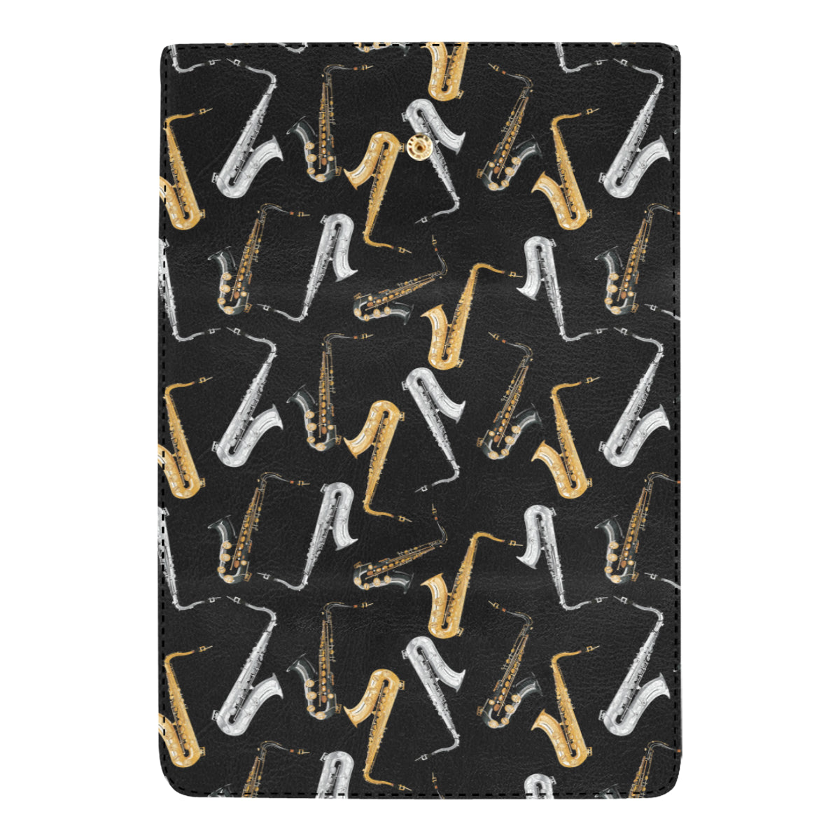 Saxophone Pattern Print Design 01 Women's Trifold Wallet