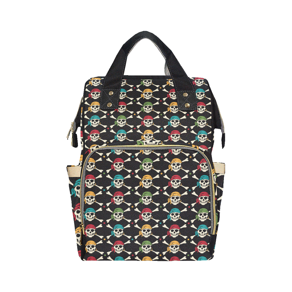 Pirate Pattern Print Design A01 Diaper Bag Backpack