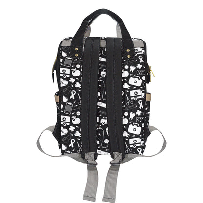 Medical Pattern Print Design 01 Diaper Bag Backpack