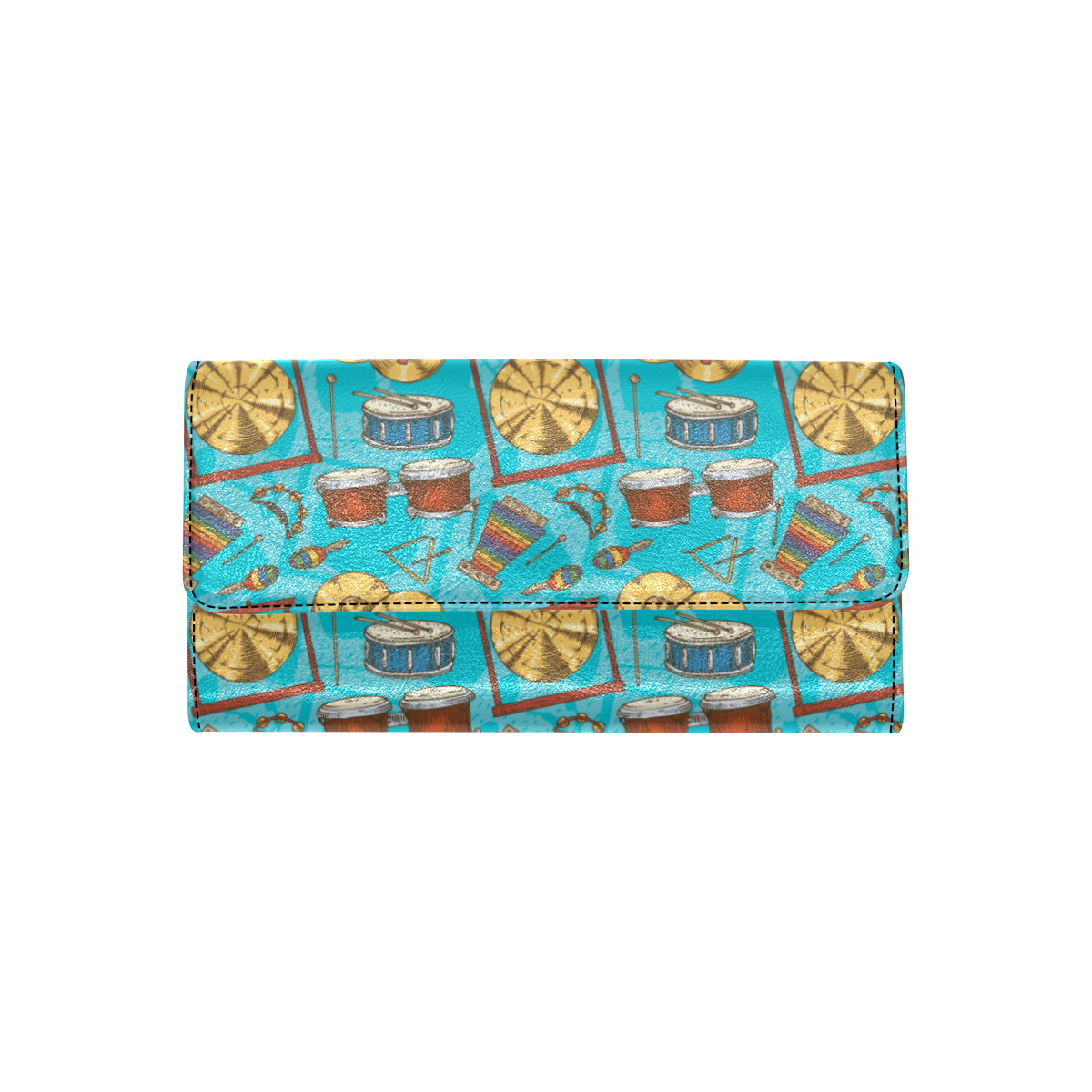 Percussion Pattern Print Design 03 Women's Trifold Wallet