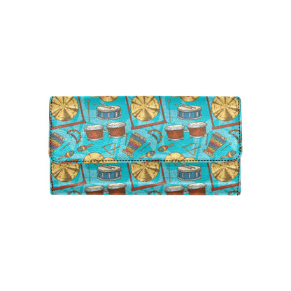 Percussion Pattern Print Design 03 Women's Trifold Wallet