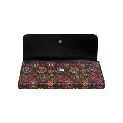 Bohemian Pattern Print Design 01 Women's Trifold Wallet