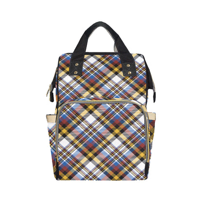 Madras Pattern Print Design 01 Diaper Bag Backpack