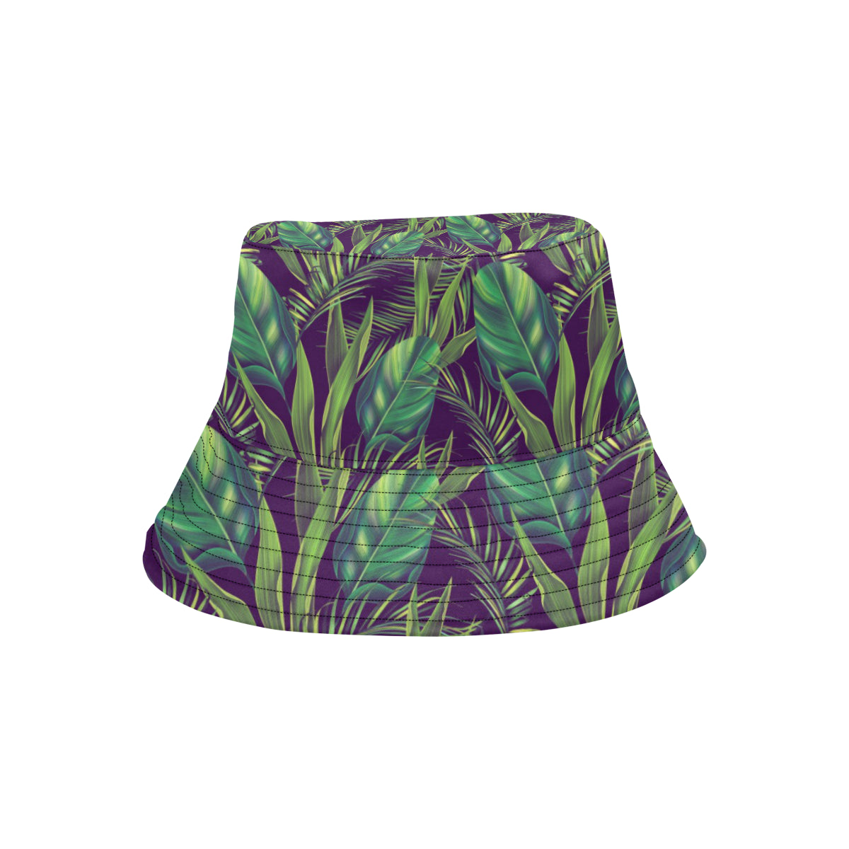 Palm Leaves Pattern Print Design PL03 Unisex Bucket Hat