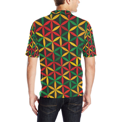 Rasta Pattern Print Design A04 Men Polo Shirt