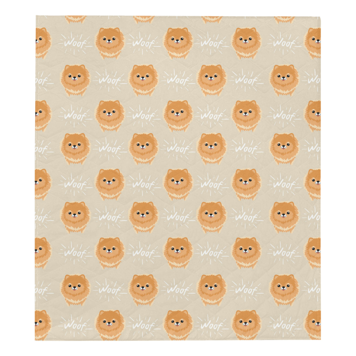 Pomeranians Pattern Print Design A04 Premium Quilt