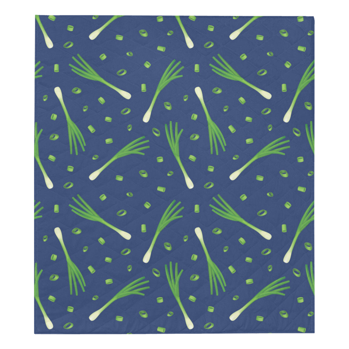 Leek Pattern Print Design 02 Premium Quilt