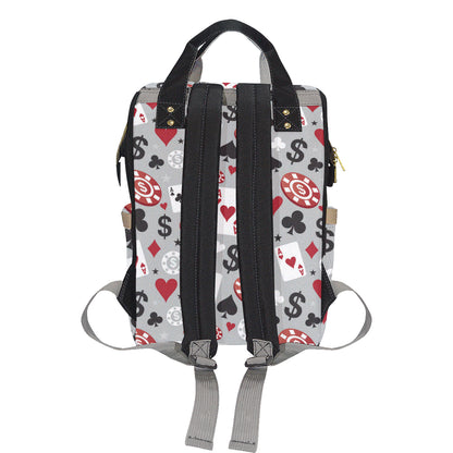 Casino Pattern Print Design 01 Diaper Bag Backpack