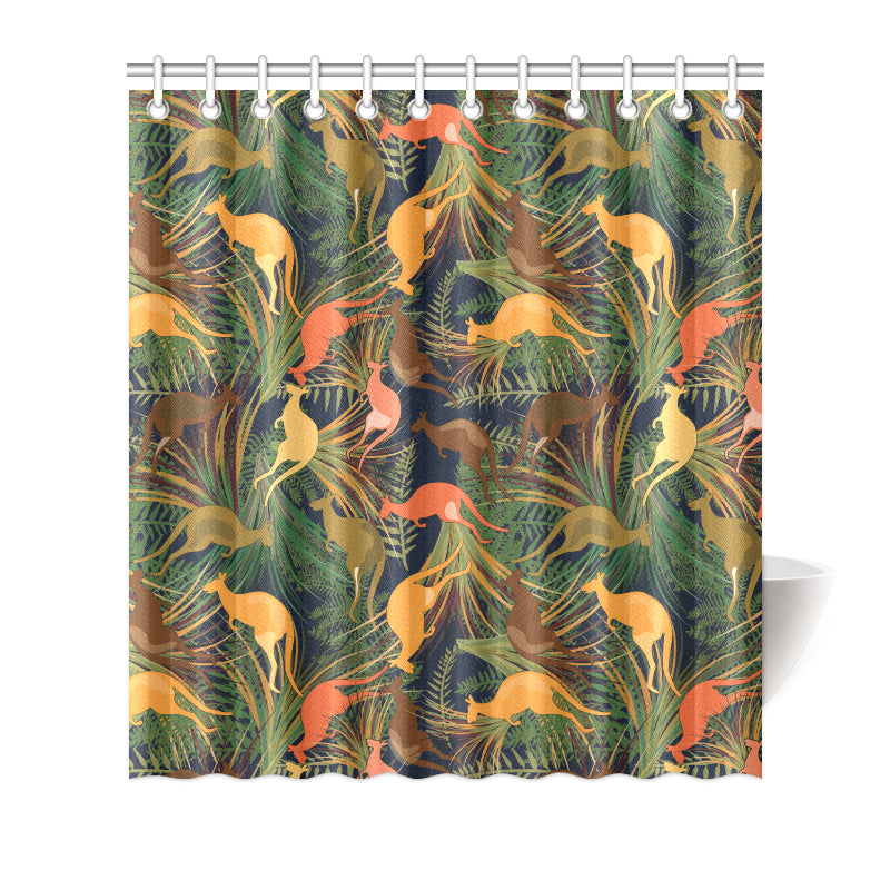 Kangaroos Pattern Print Design 07 Shower Curtain