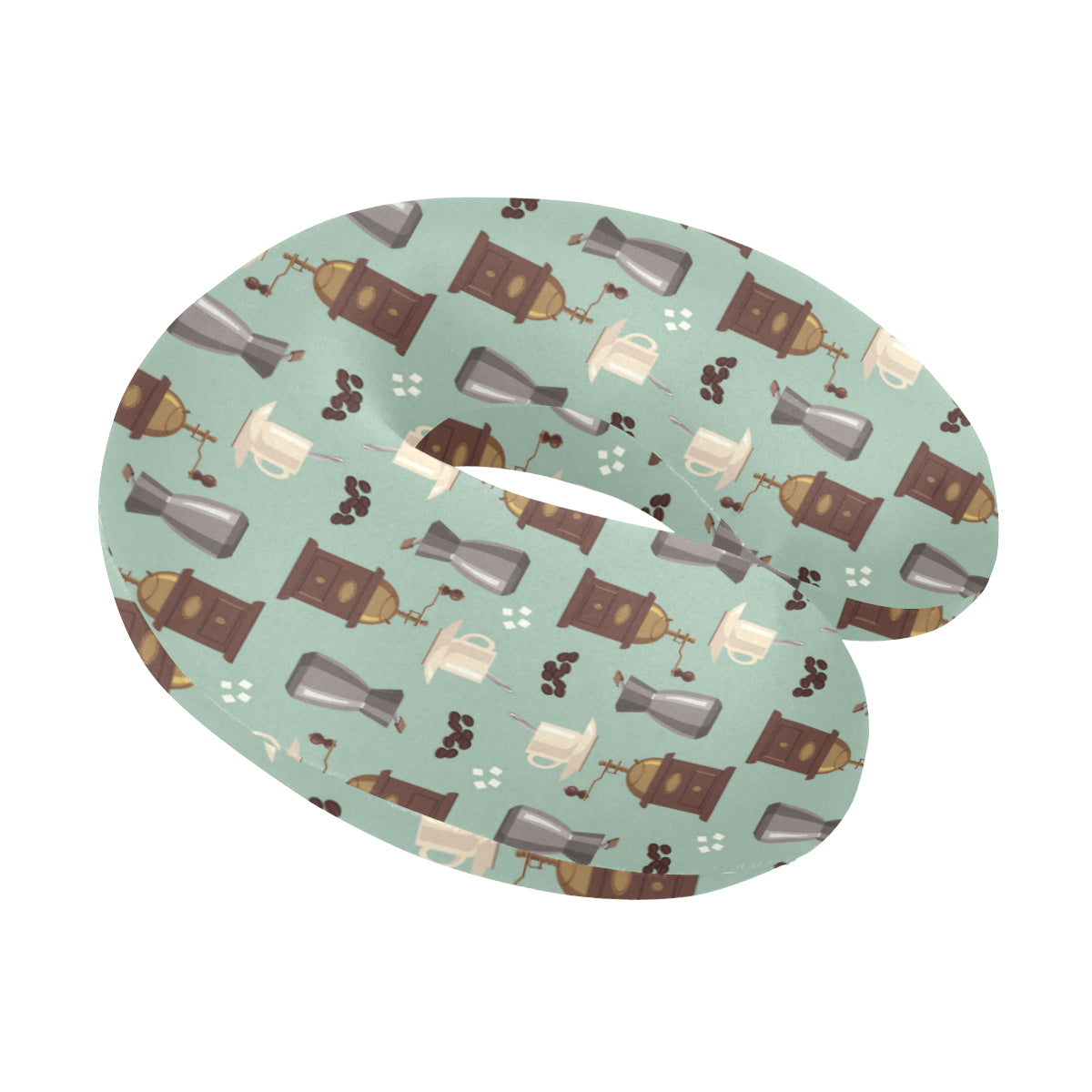 Coffee Pattern Print Design 04 U-Shaped Travel Neck Pillow