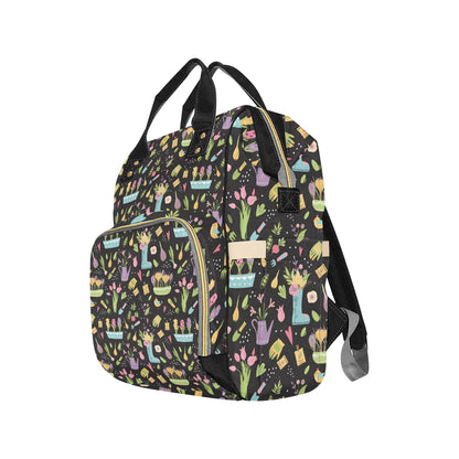 Gardening Pattern Print Design G03 Diaper Bag Backpack