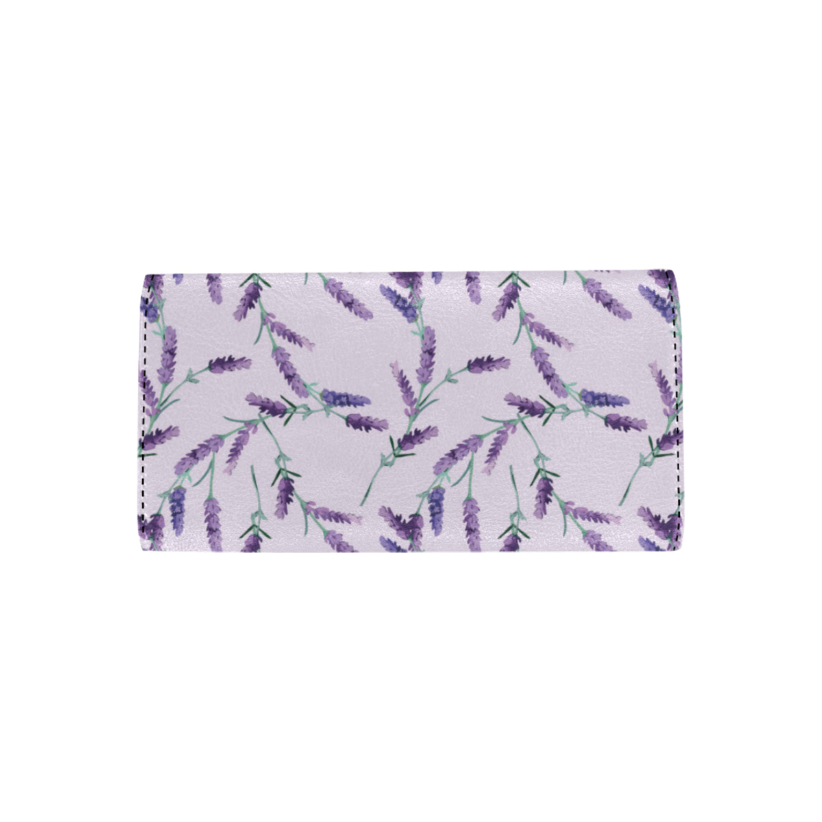 Lavender Pattern Print Design 02 Women's Trifold Wallet