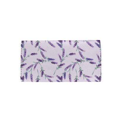 Lavender Pattern Print Design 02 Women's Trifold Wallet