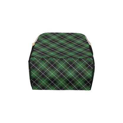 Plaid Green Pattern Print Design A05 Diaper Bag Backpack
