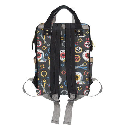 Mechanic Pattern Print Design 01 Diaper Bag Backpack
